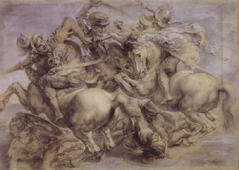 Peter Paul Rubens The fight for the standard Norge oil painting art